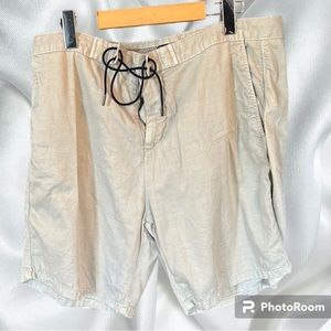 ZARA beige cotton/linen blend shorts size 36